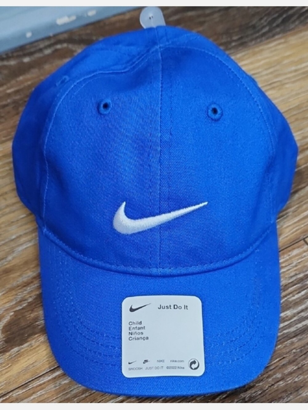 NWOT Nike Blue White Logo Hat Kids Youth Child